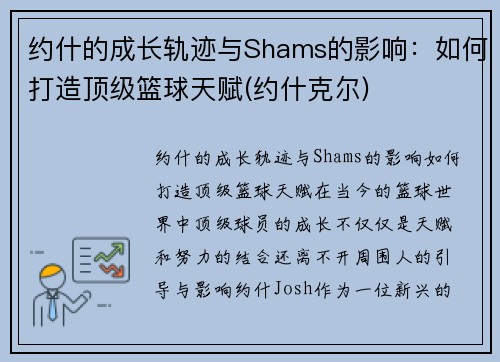 约什的成长轨迹与Shams的影响：如何打造顶级篮球天赋(约什克尔)